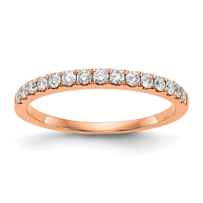 Ehering aus 14K Roségold mit echten Diamanten