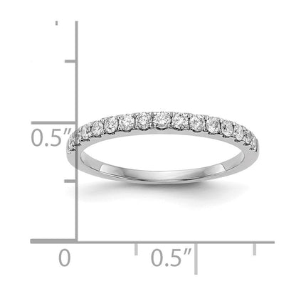 14K Weißgold Ehering mit echten Diamanten