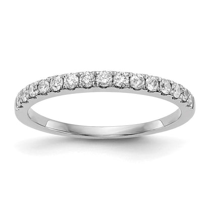 14K Weißgold Ehering mit echten Diamanten