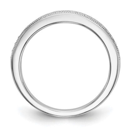 14K Weißgold Ehering mit natürlichen Diamanten