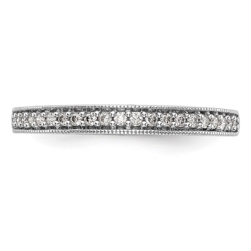 14K Weißgold Ehering mit natürlichen Diamanten