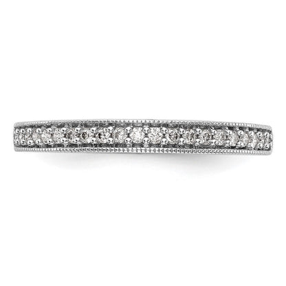 14K Weißgold Ehering mit natürlichen Diamanten