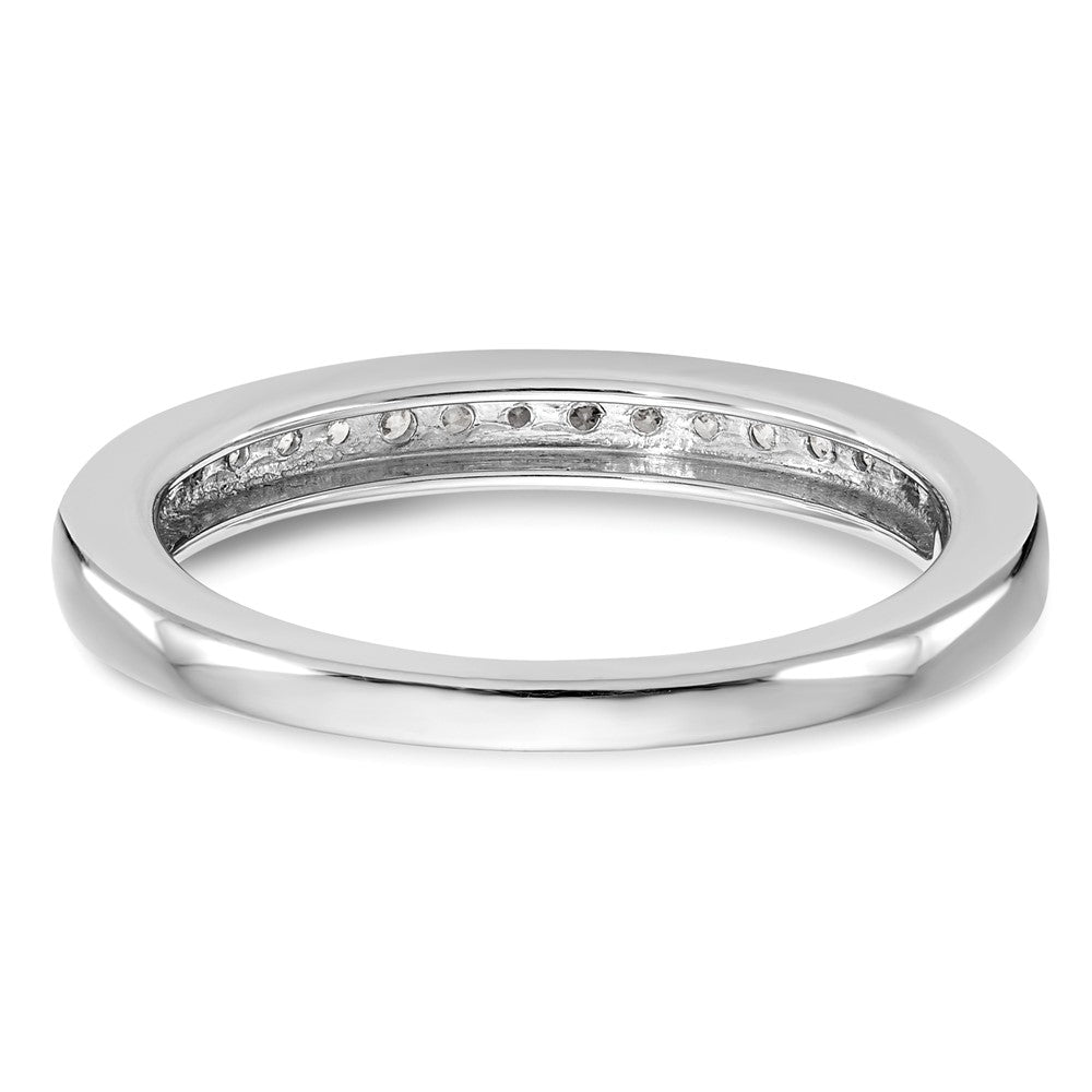 14K Weißgold Ehering mit natürlichen Diamanten