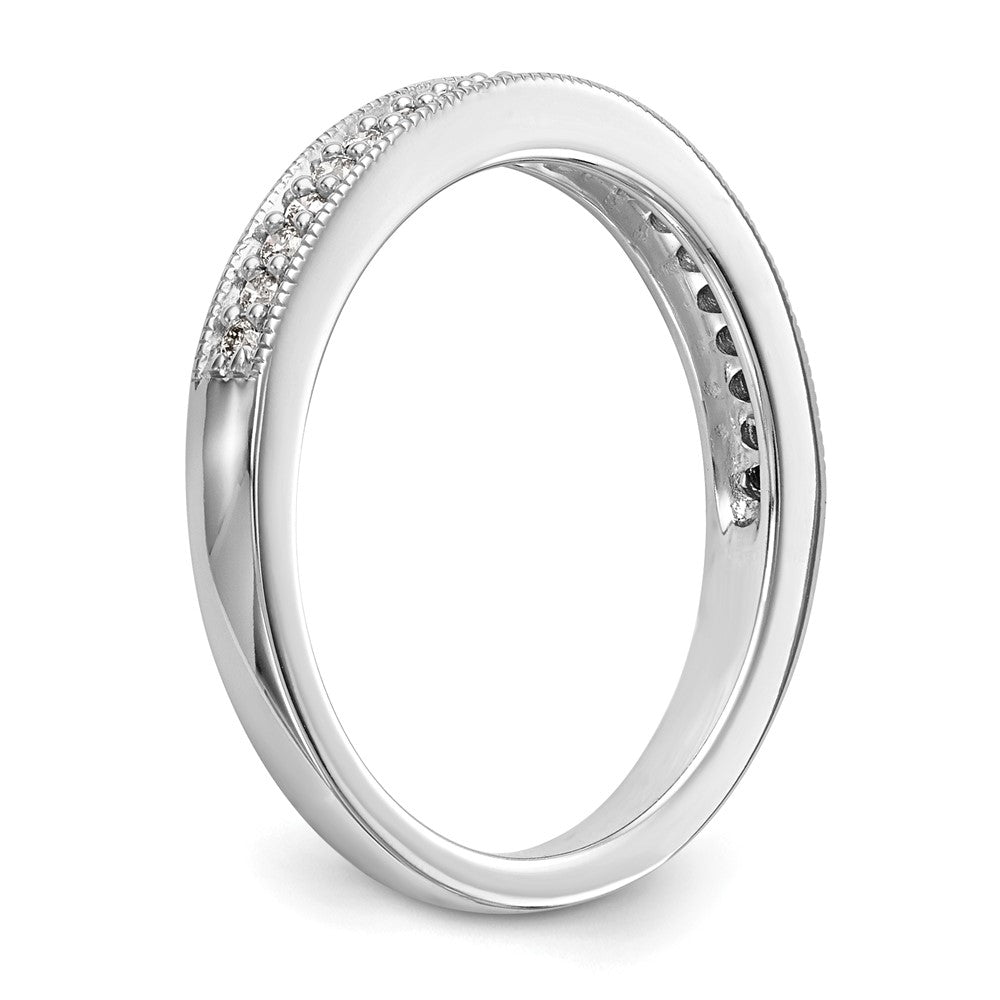 14K Weißgold Ehering mit natürlichen Diamanten