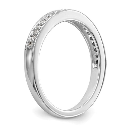 14K Weißgold Ehering mit natürlichen Diamanten
