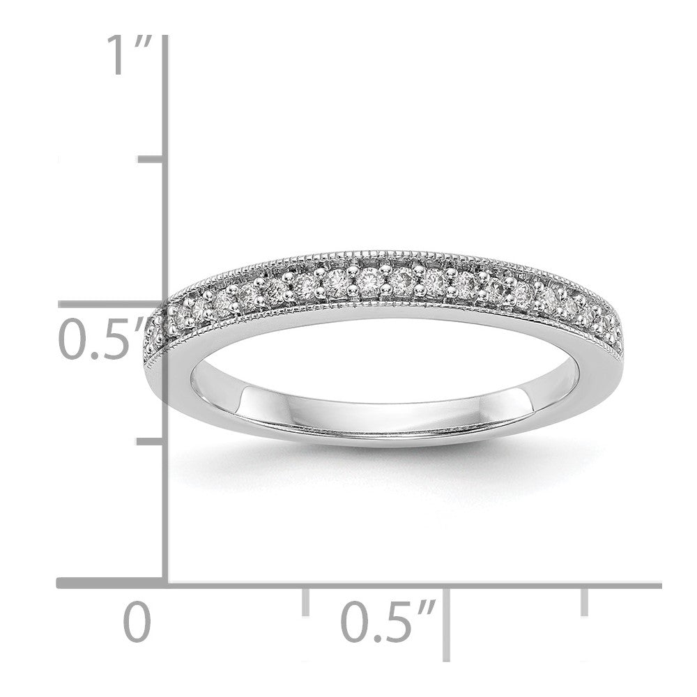 14K Weißgold Ehering mit natürlichen Diamanten