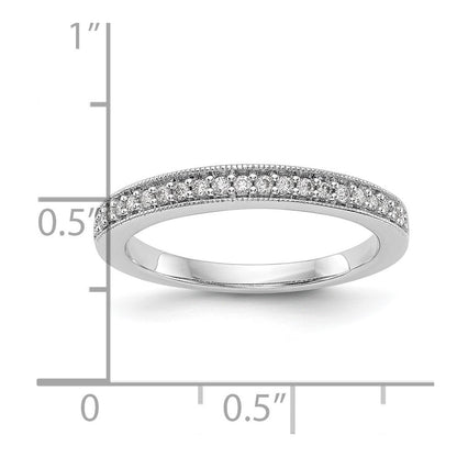 14K Weißgold Ehering mit natürlichen Diamanten