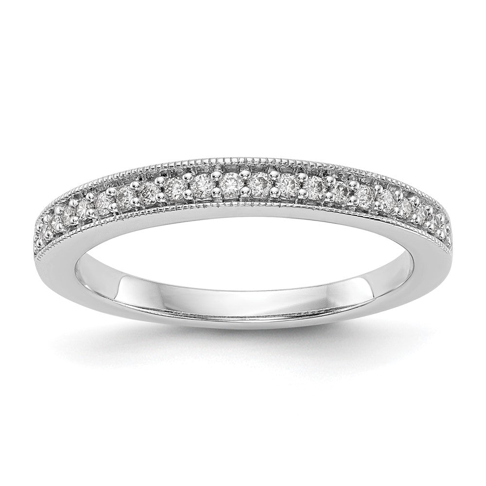 14K Weißgold Ehering mit natürlichen Diamanten