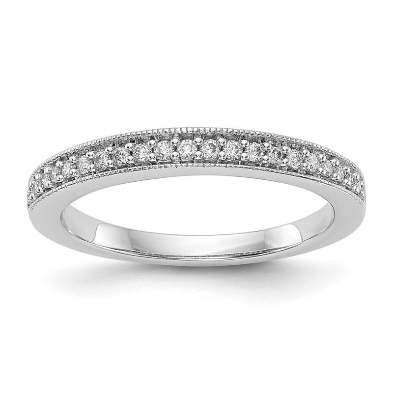 14K Weißgold Ehering mit natürlichen Diamanten