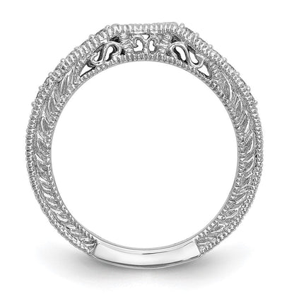 14K Weißgold Ehering mit natürlichen Diamanten