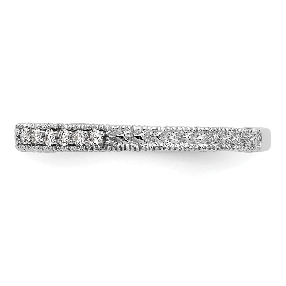 14K Weißgold Ehering mit natürlichen Diamanten