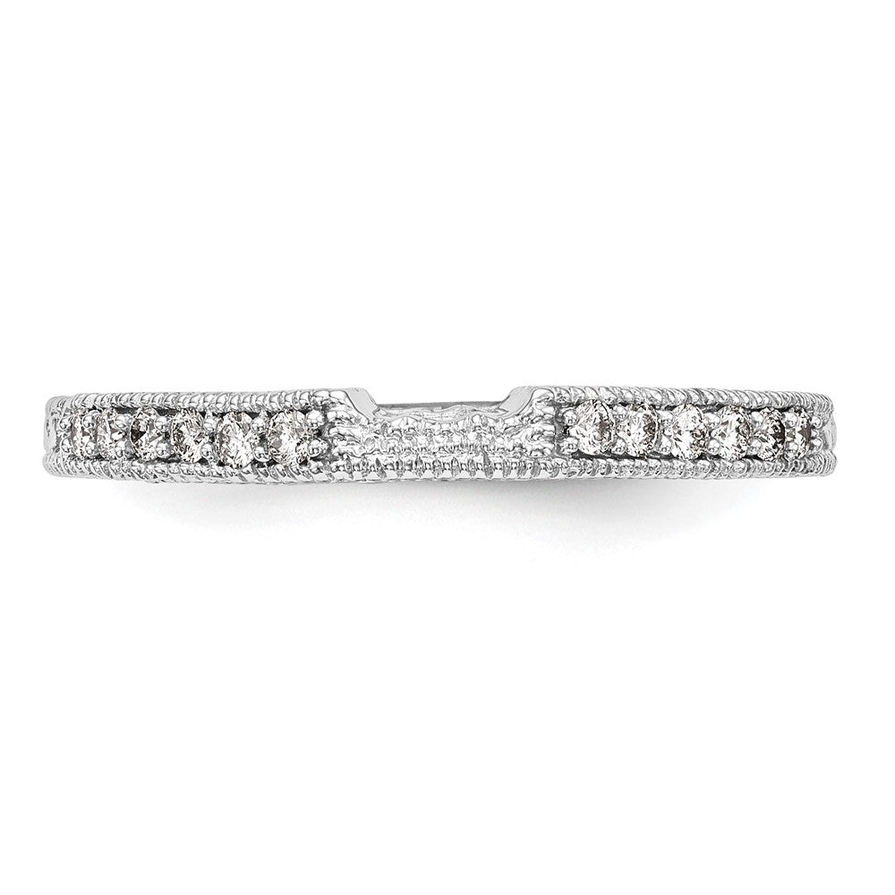14K Weißgold Ehering mit natürlichen Diamanten