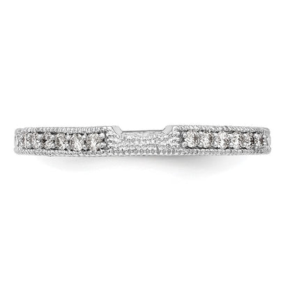 14K Weißgold Ehering mit natürlichen Diamanten