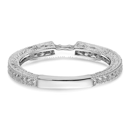 14K Weißgold Ehering mit natürlichen Diamanten