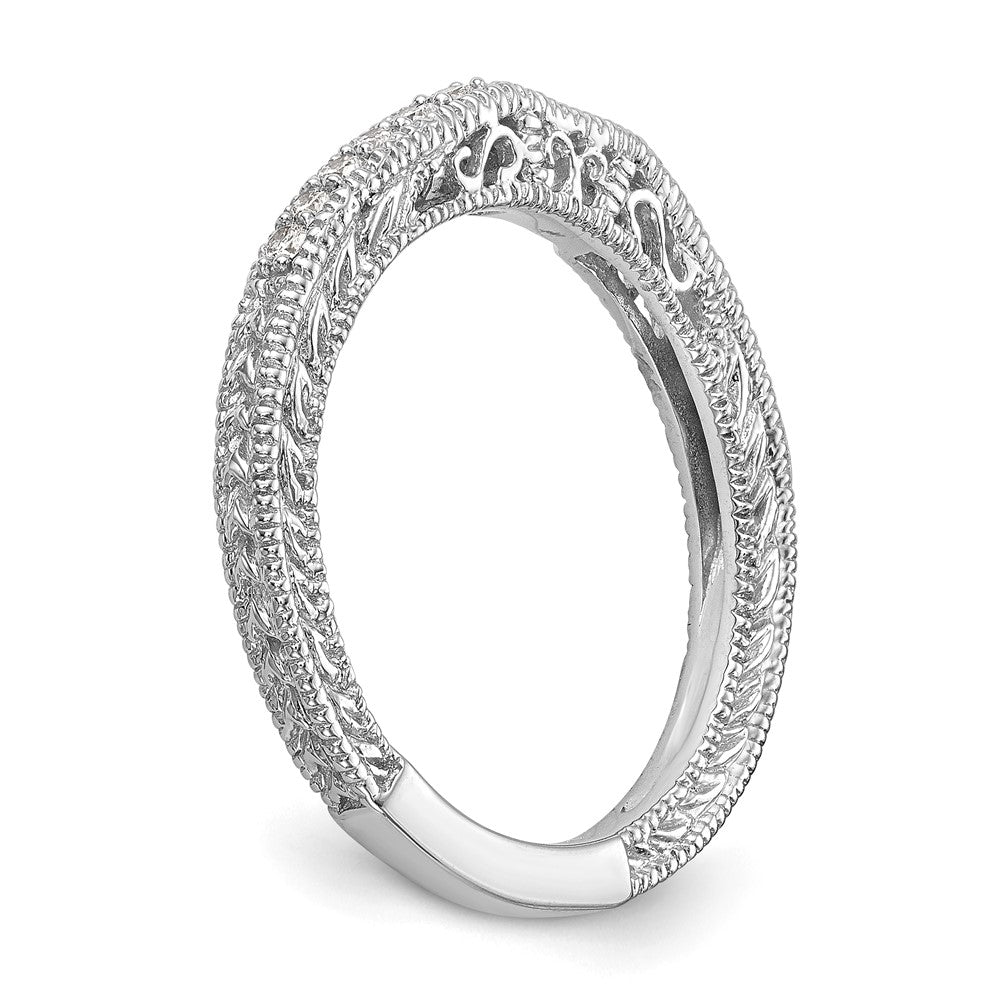 14K Weißgold Ehering mit natürlichen Diamanten