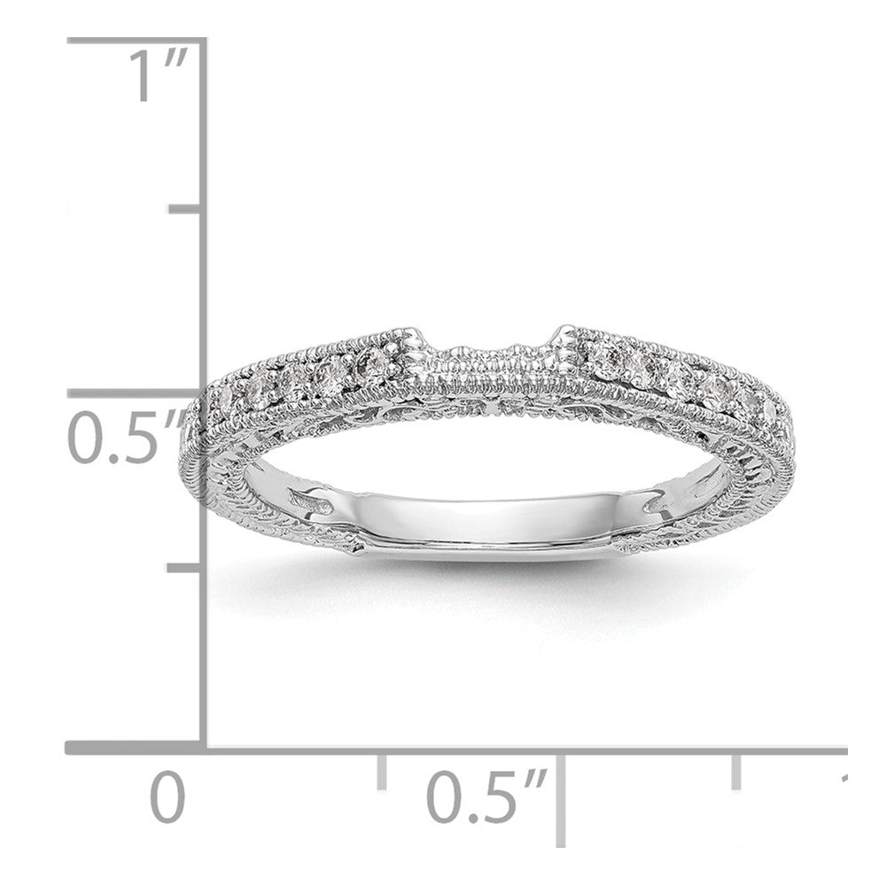 14K Weißgold Ehering mit natürlichen Diamanten
