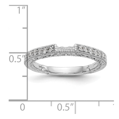 14K Weißgold Ehering mit natürlichen Diamanten