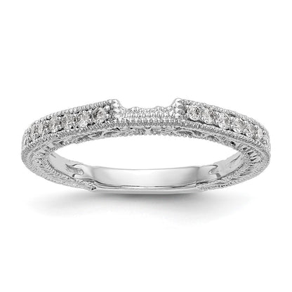 14K Weißgold Ehering mit natürlichen Diamanten