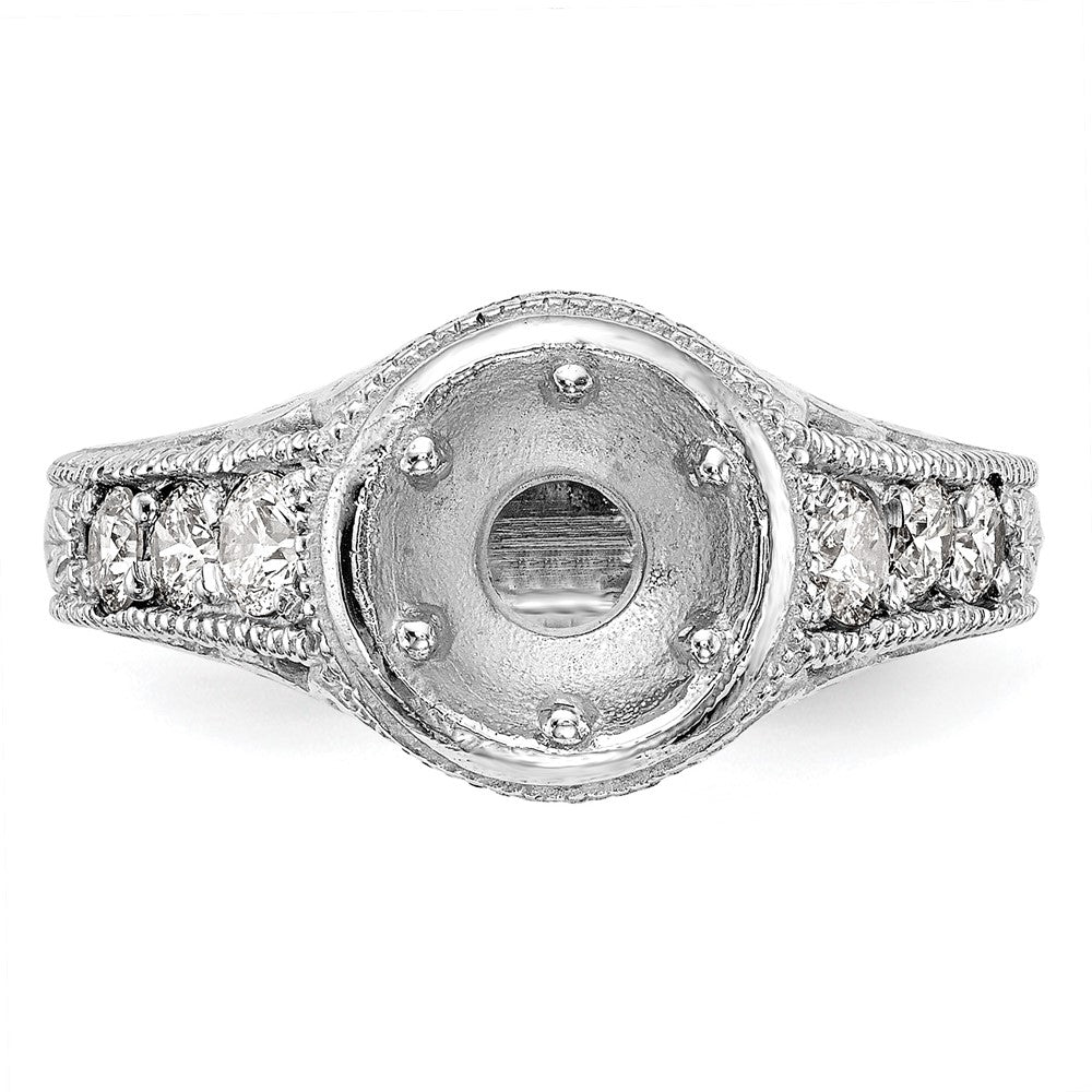14K Weißgold Verlobungsring mit simuliertem Diamanten
