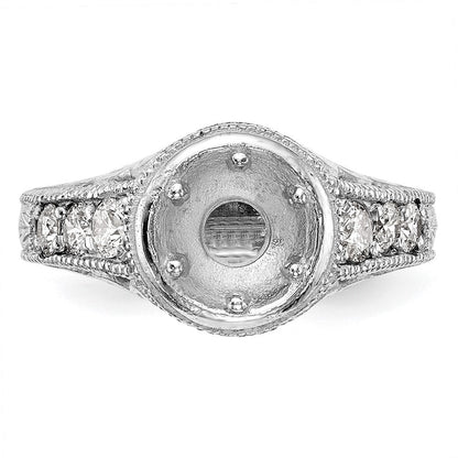 14K Weißgold Verlobungsring mit simuliertem Diamanten