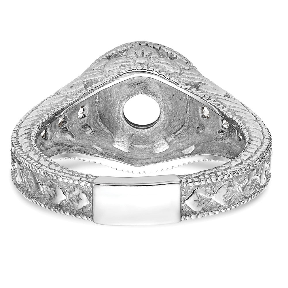 14K Weißgold Verlobungsring mit simuliertem Diamanten