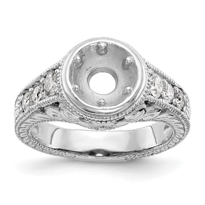 14K Weißgold Verlobungsring mit simuliertem Diamanten