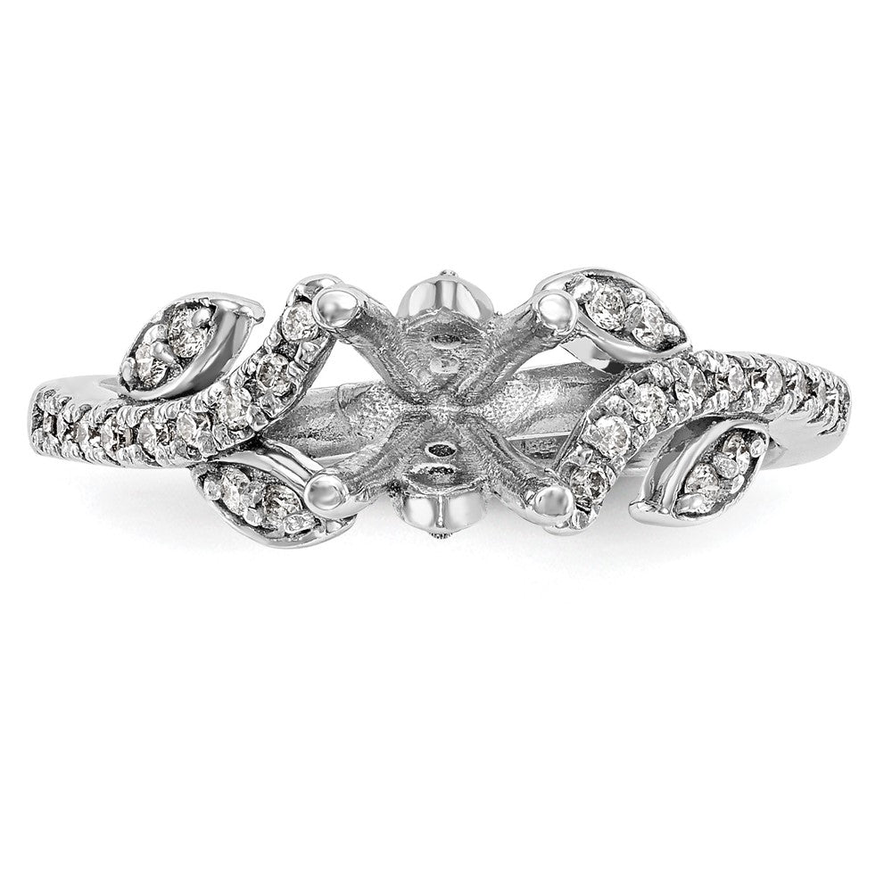 14K Weißgold Verlobungsring mit 0,375 ct. laborgezüchteten Diamanten VS/SI+ G+ und 0,75 ct. rundem Mittelstein in Kanalfassung mit gemeinsamer Krappenfassung