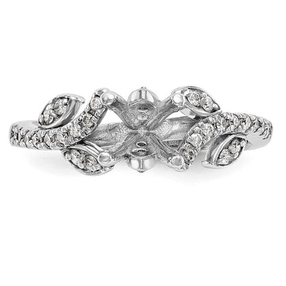 14K Weißgold Verlobungsring mit 0,375 ct. laborgezüchteten Diamanten VS/SI+ G+ und 0,75 ct. rundem Mittelstein in Kanalfassung mit gemeinsamer Krappenfassung