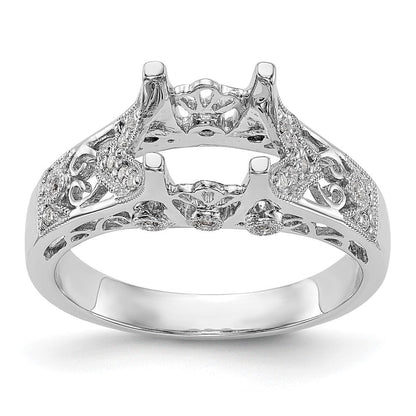 14K Weißgold Verlobungsring mit simuliertem Diamanten