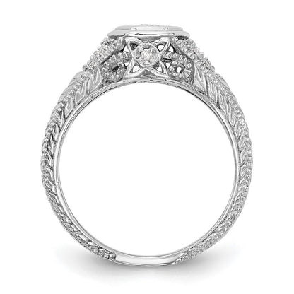 14K Weißgold 0,2 ct. Laborgezüchteter Diamant VS/SI+ G+ Rund Shared-Prong-Fassung Verlobungsring