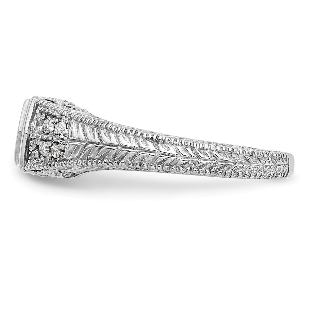 14K Weißgold 0,2 ct. Laborgezüchteter Diamant VS/SI+ G+ Rund Shared-Prong-Fassung Verlobungsring