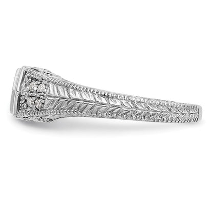 14K Weißgold 0,2 ct. Laborgezüchteter Diamant VS/SI+ G+ Rund Shared-Prong-Fassung Verlobungsring