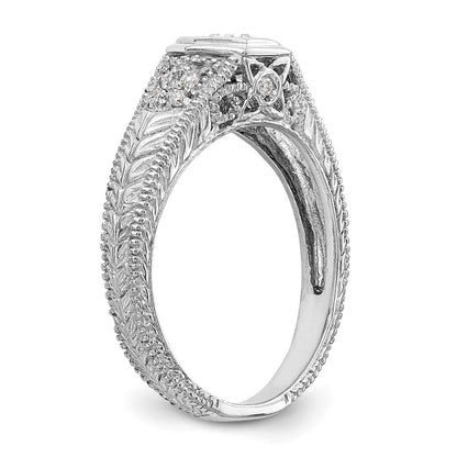 14K Weißgold 0,2 ct. Laborgezüchteter Diamant VS/SI+ G+ Rund Shared-Prong-Fassung Verlobungsring