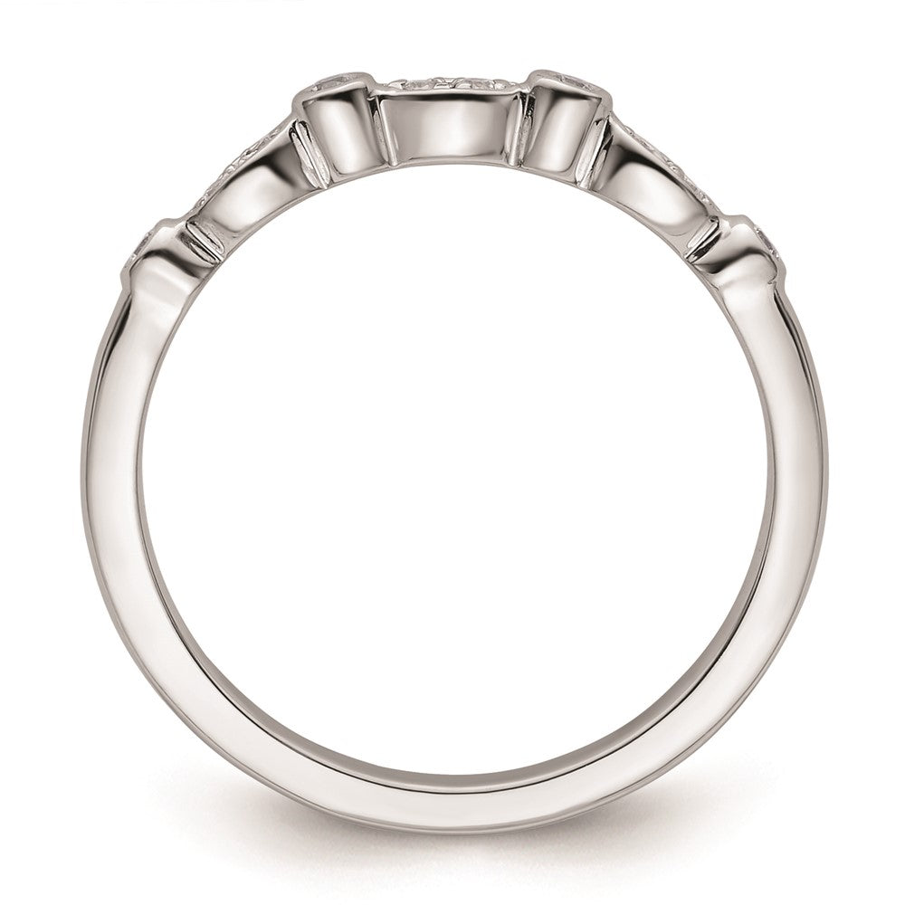 Ehering aus 14K Weißgold mit natürlichen Diamanten