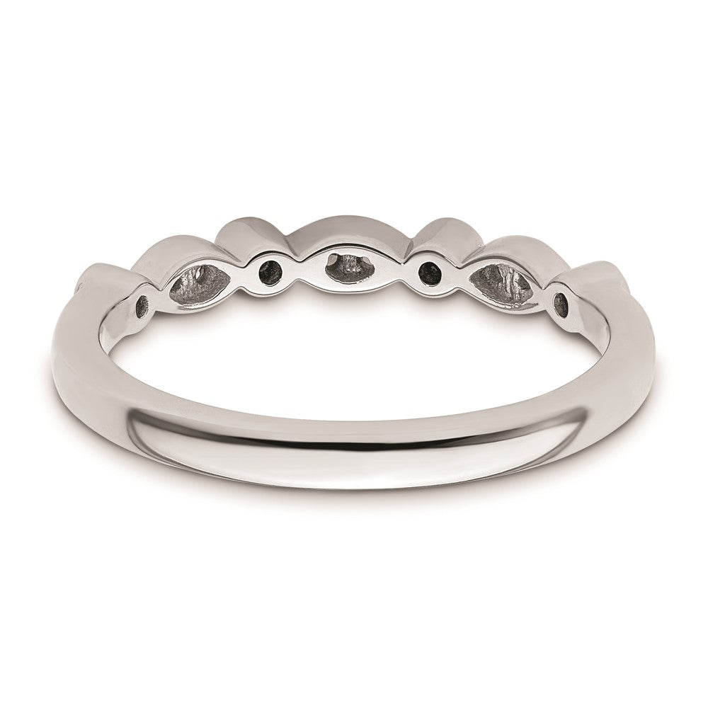 14K Weißgold Ehering mit natürlichen Diamanten, 0,12 ct