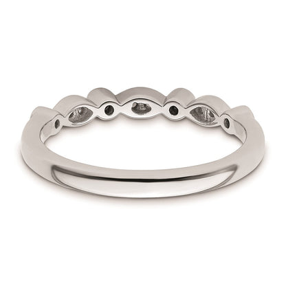 14K Weißgold Ehering mit natürlichen Diamanten, 0,12 ct