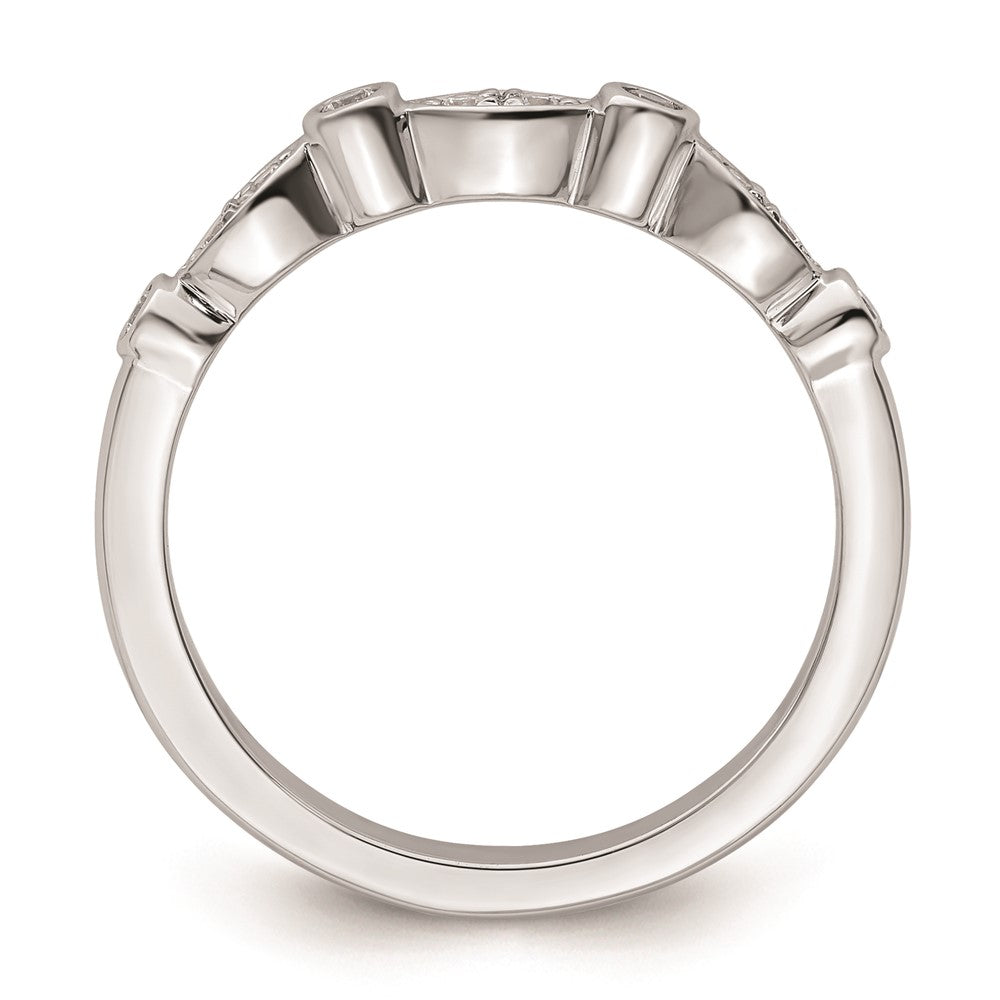 14K Weißgold Ehering mit natürlichen Diamanten