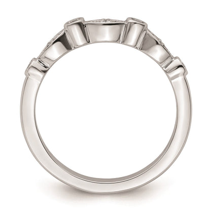 14K Weißgold Ehering mit natürlichen Diamanten