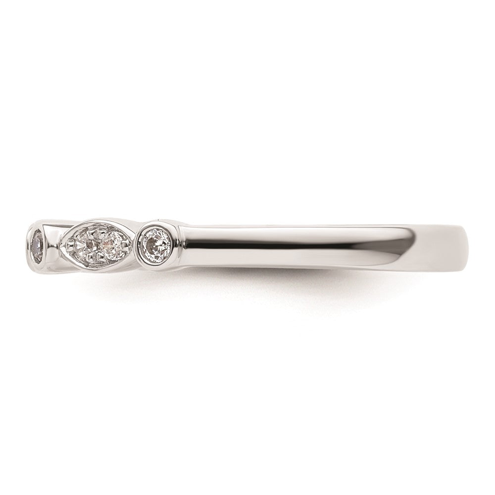 14K Weißgold Ehering mit natürlichen Diamanten