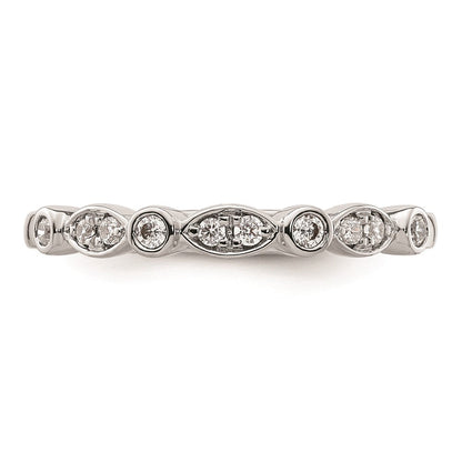 14K Weißgold Ehering mit natürlichen Diamanten