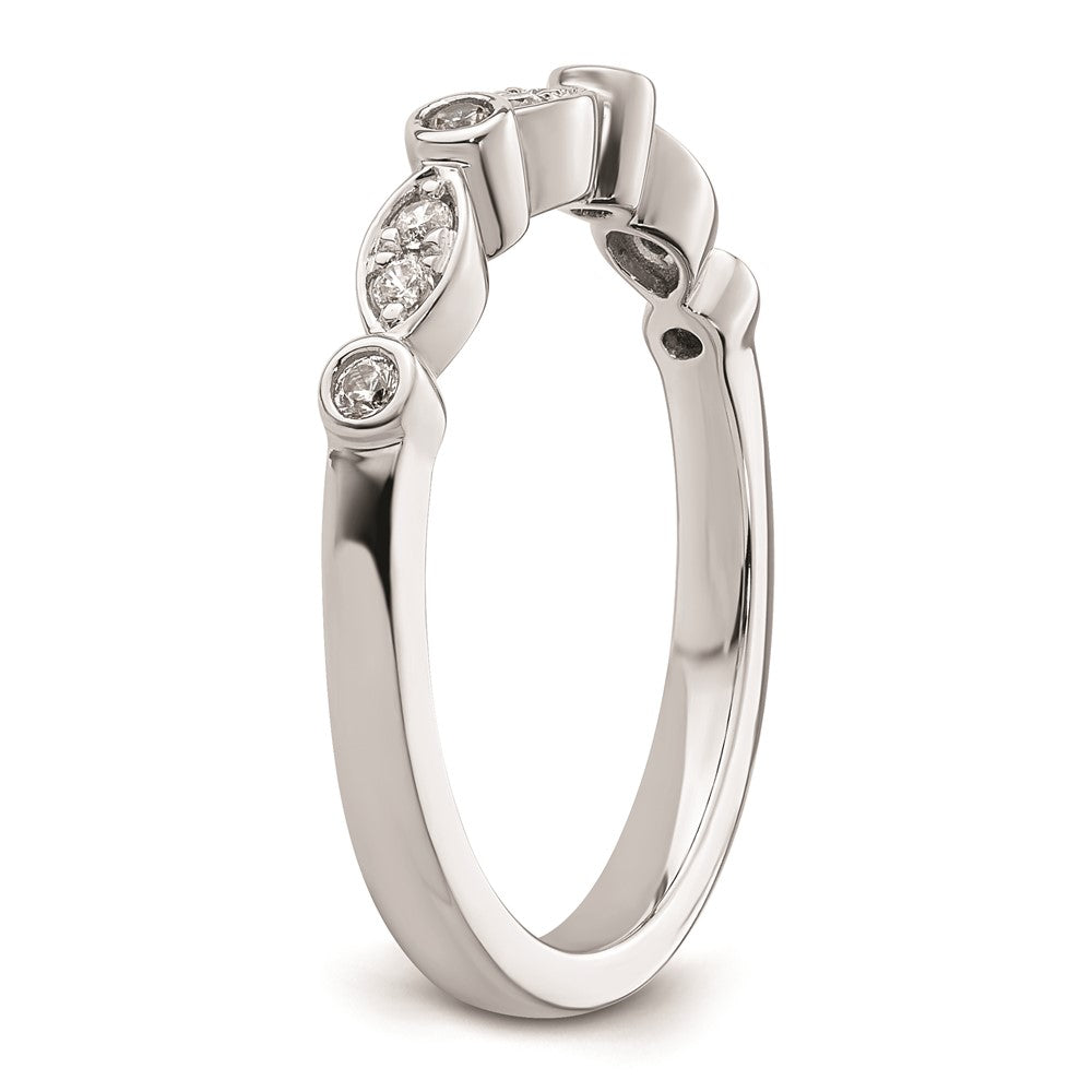 14K Weißgold Ehering mit natürlichen Diamanten