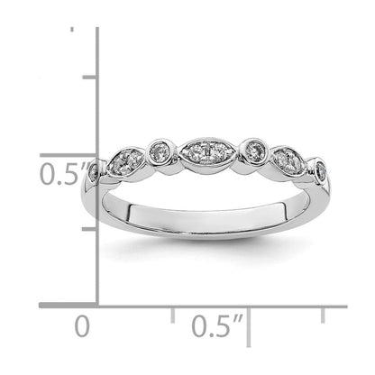 14K Weißgold Ehering mit natürlichen Diamanten