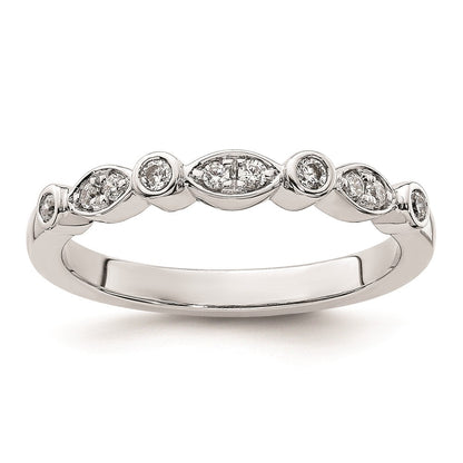 14K Weißgold Ehering mit natürlichen Diamanten