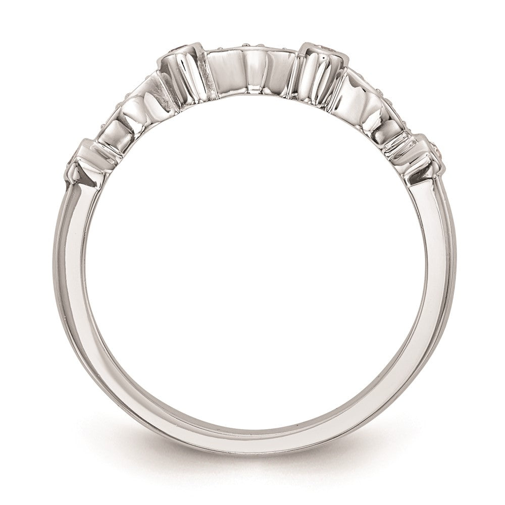 14K Weißgold Ehering mit natürlichen Diamanten
