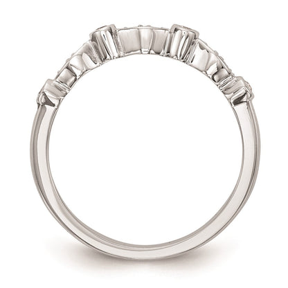 14K Weißgold Ehering mit natürlichen Diamanten