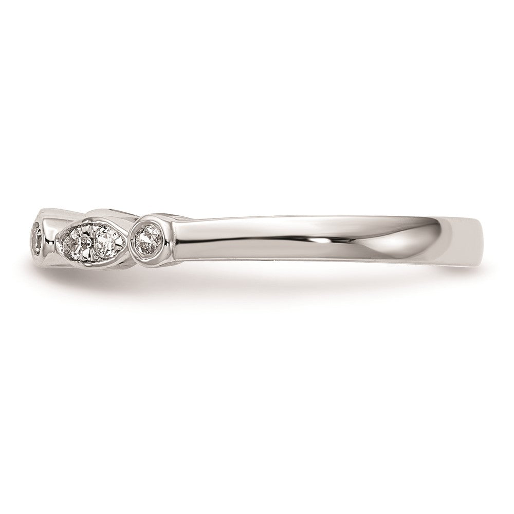 14K Weißgold Ehering mit natürlichen Diamanten