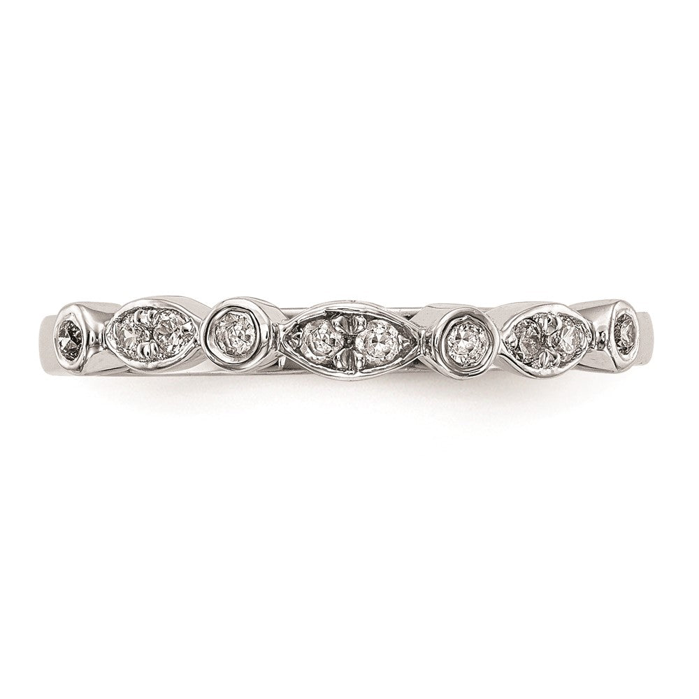 14K Weißgold Ehering mit natürlichen Diamanten