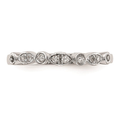 14K Weißgold Ehering mit natürlichen Diamanten