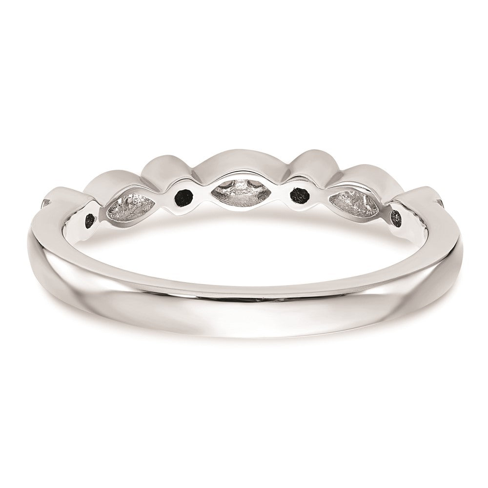 14K Weißgold Ehering mit natürlichen Diamanten