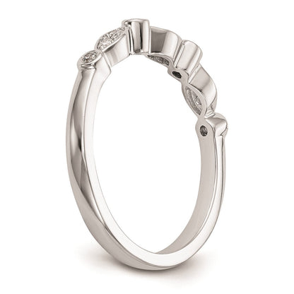 14K Weißgold Ehering mit natürlichen Diamanten